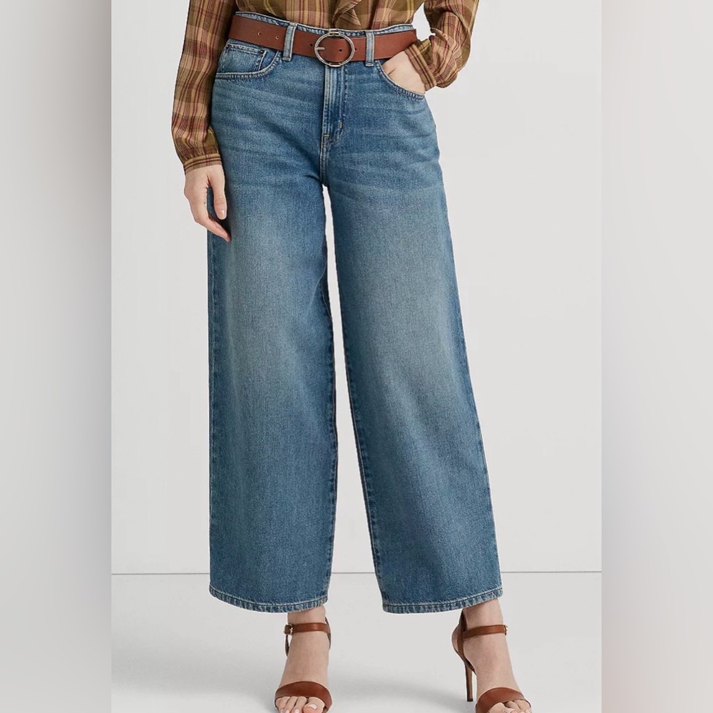 Lauren Ralph Lauren High Rise Palazzo Jeans